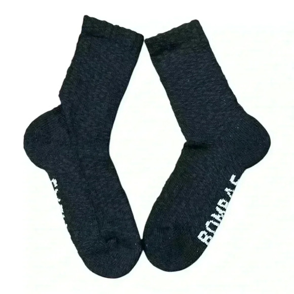 Bombas Black Crew Socks - Picture 1 of 5